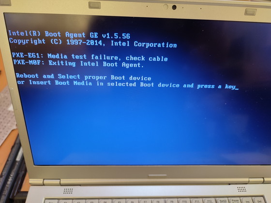 Reboot and Select proper Boot device